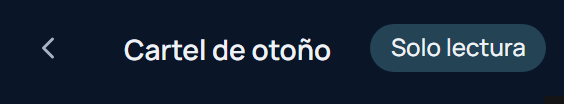 Captura de la barra del proyecto con la etiqueta Solo lectura